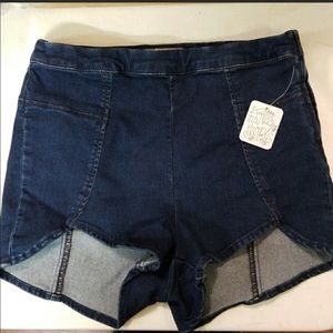 Free People sexy denim high waisted shorties NWT